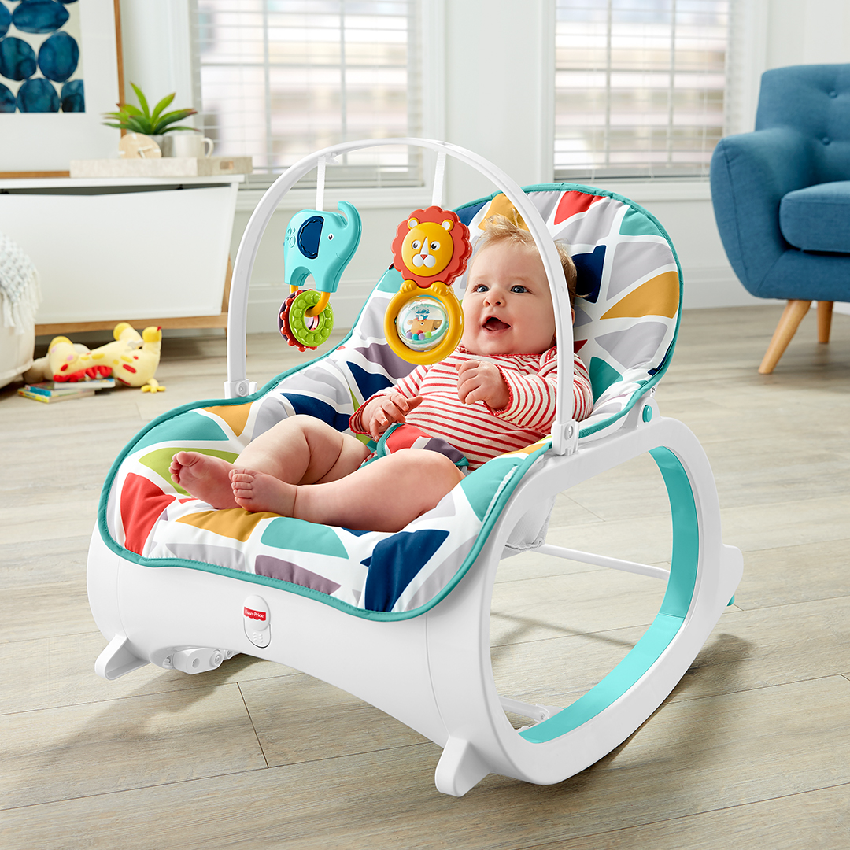 Baby rocker using guide