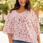 Short Casual Plus Size Dress with Dolman Sleeves