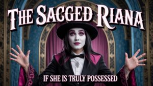 Mysterious image of The Sacred Riana, famous illusionist, highlighting the question of whether her supernatural act is real or staged.