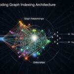 Diagram showing contextual embedding graph indexing architecture with vector embeddings and graph relationships connecting data nodes