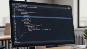 FAQ schema markup code example showing compressed JSON-LD structure for search engine optimization
