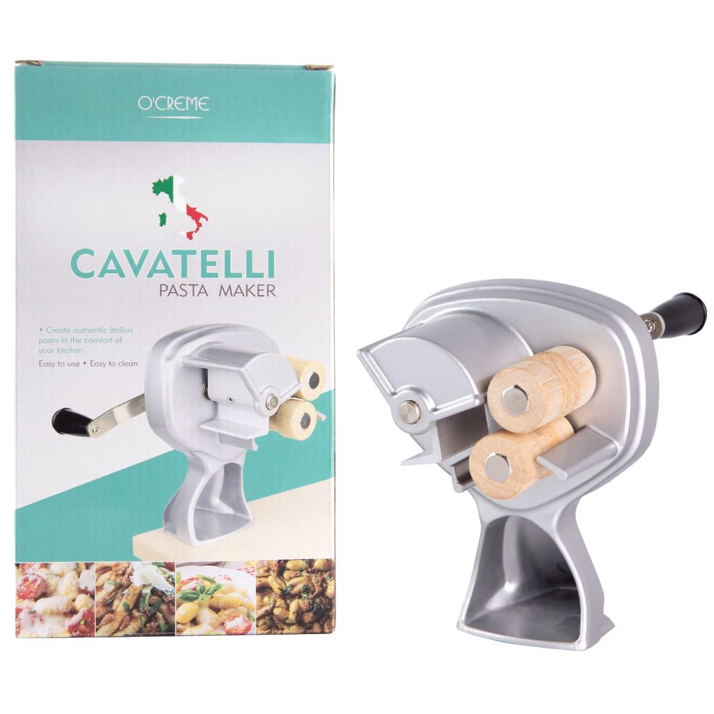 Homemade pasta dough rolled evenly with O’Creme wooden roller