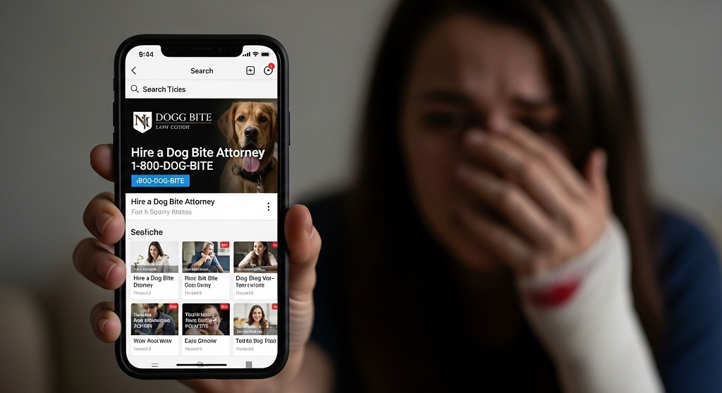 Dog bite attorney consulting with injury victim