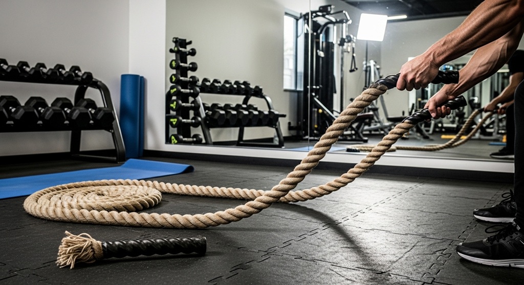 Weighted jump rope conditioning session