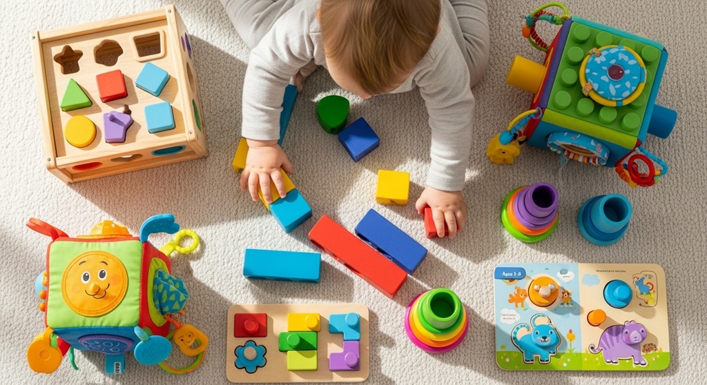 Child using motor skill toy to improve hand eye coordination
