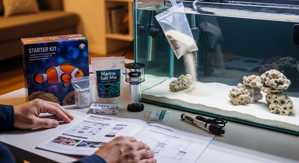 How long does a marine aquarium take to cycle