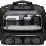 Modern gym bag with separate ventilated shoe compartment and multiple organizational pockets for athletic gear