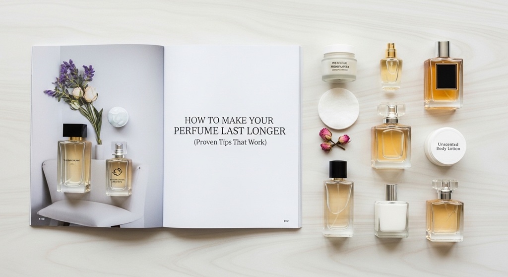 Applying perfume on pulse points for long lasting fragrance