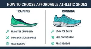 Affordable athletic shoes for running and gym training