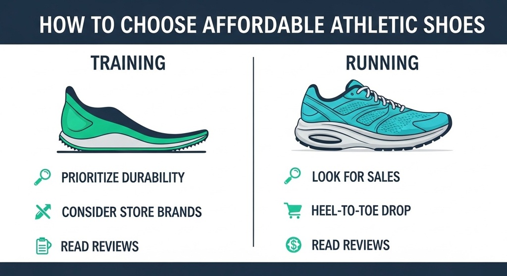 Affordable athletic shoes for running and gym training