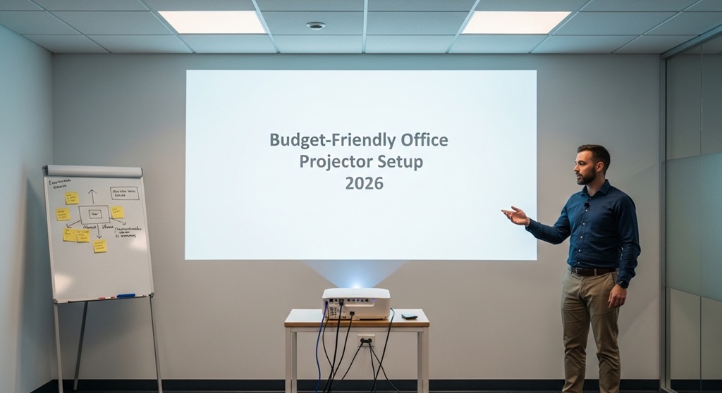 Budget-friendly projector setup for small office space