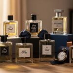 Collection of men's cologne bottles displayed as Father's Day gift options