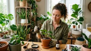 Seattle apartment filled with healthy indoor plants protected from soil pests