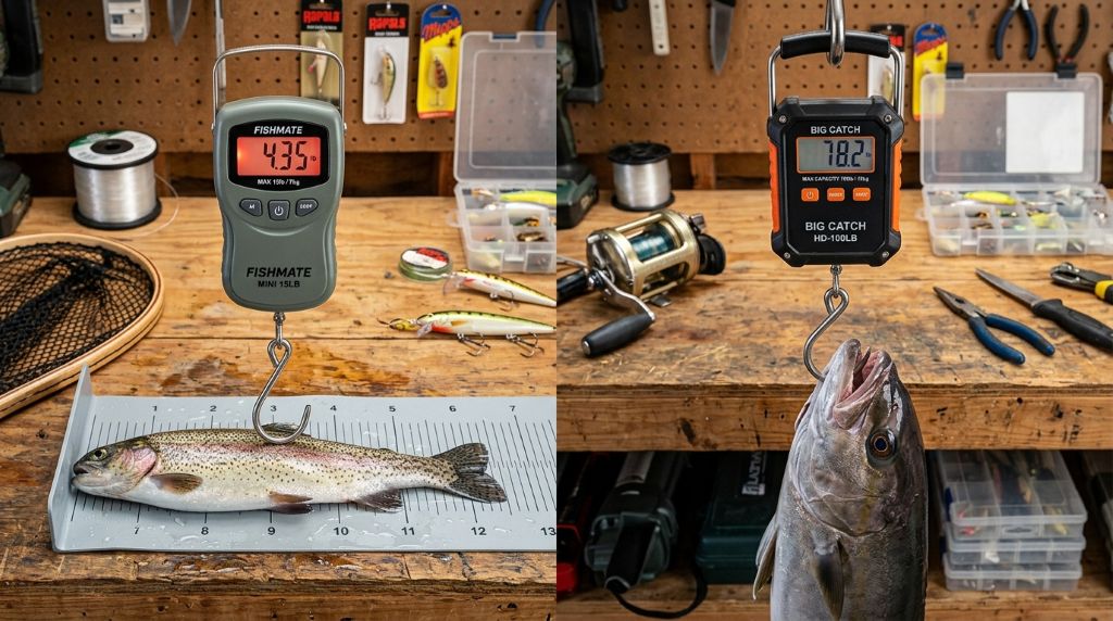 Comparing digital fishing scale weight capacities