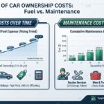 Car ownership costs for fuel and maintenance