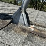 Roof bracket leaking around flashing in Austin TX